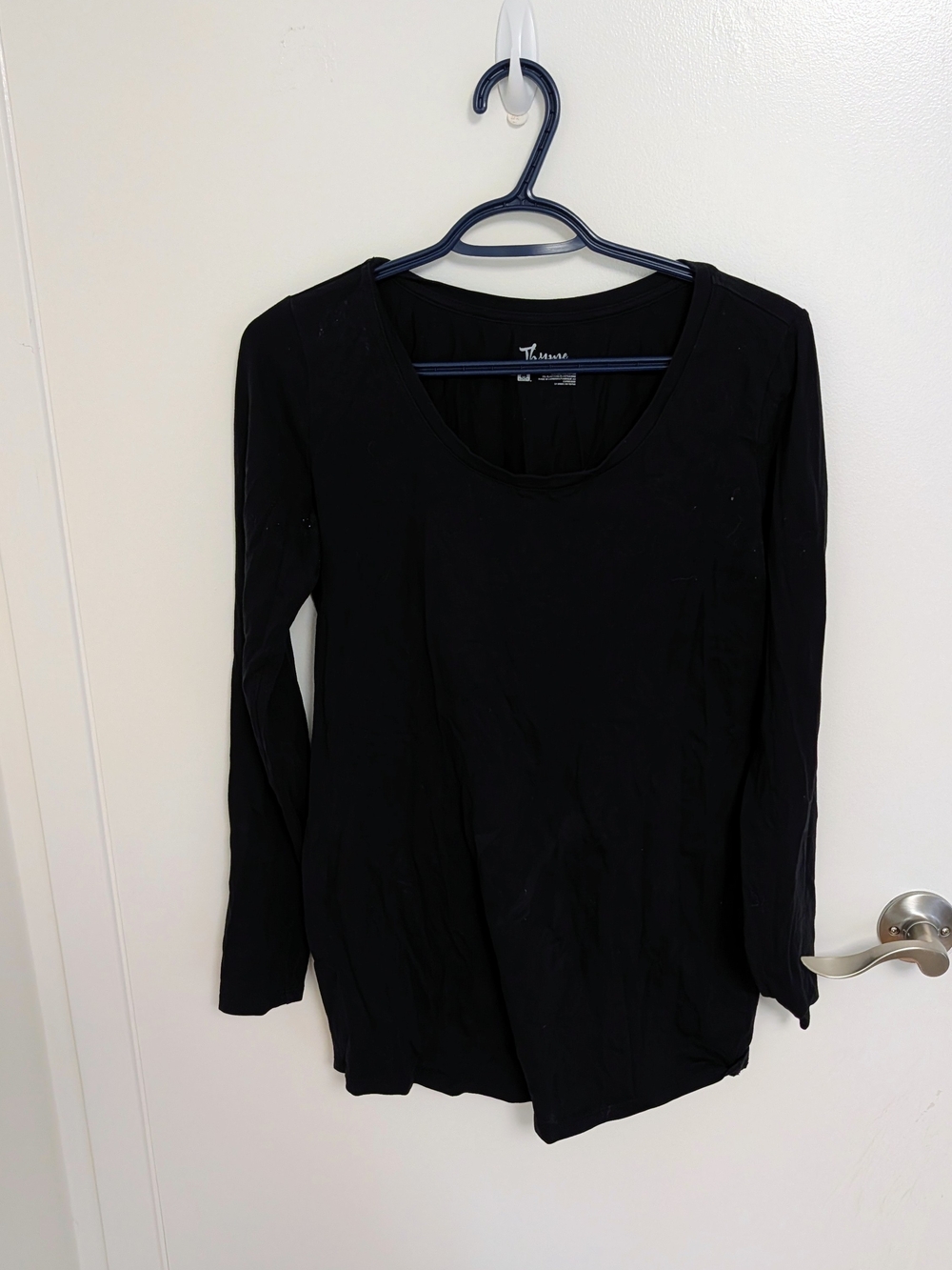 Thyme Maternity Long-Sleeve Shirt Black - Women's Medium